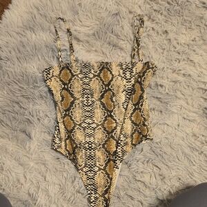 Stylish Snake Print Kids One Piece
